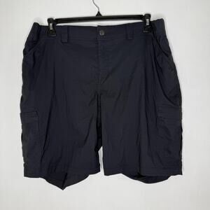 Duluth Trading Co Shorts Womens 18W Black Cargo Stretch Nylon Hiking Outdoor